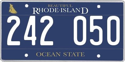 RI license plate 242050