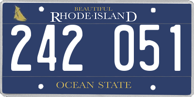 RI license plate 242051