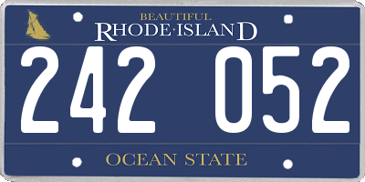 RI license plate 242052