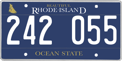 RI license plate 242055