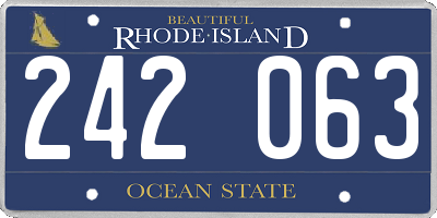 RI license plate 242063