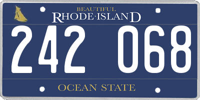 RI license plate 242068