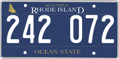 RI license plate 242072