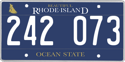 RI license plate 242073