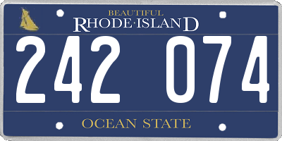 RI license plate 242074