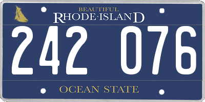 RI license plate 242076