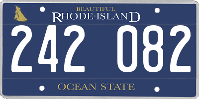 RI license plate 242082