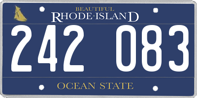 RI license plate 242083
