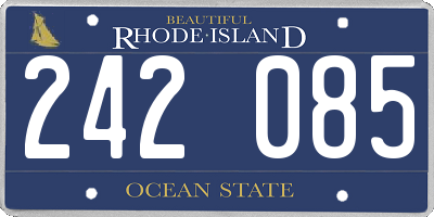 RI license plate 242085