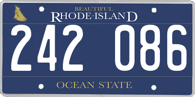 RI license plate 242086