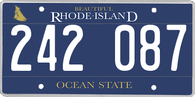 RI license plate 242087