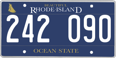 RI license plate 242090