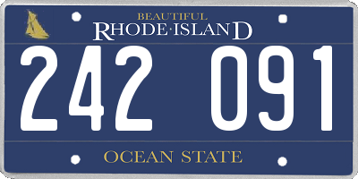 RI license plate 242091