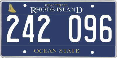 RI license plate 242096