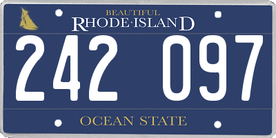 RI license plate 242097