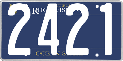 RI license plate 2421