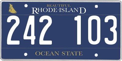 RI license plate 242103