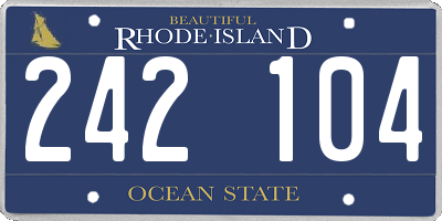 RI license plate 242104