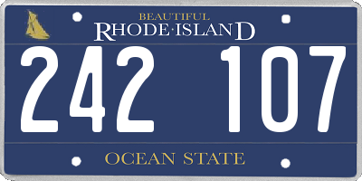 RI license plate 242107