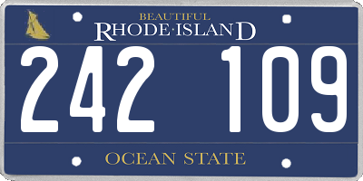 RI license plate 242109