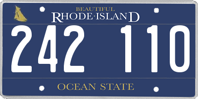 RI license plate 242110
