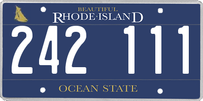 RI license plate 242111