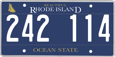 RI license plate 242114