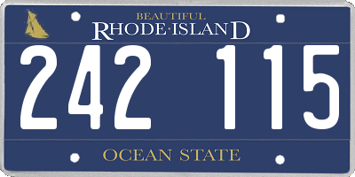 RI license plate 242115