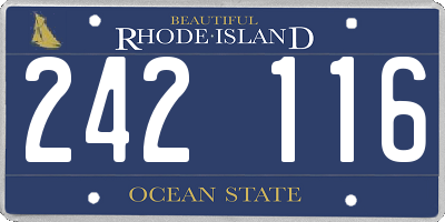 RI license plate 242116