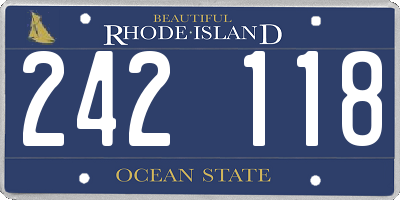 RI license plate 242118