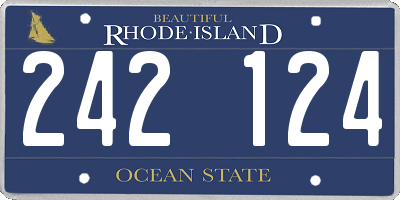 RI license plate 242124