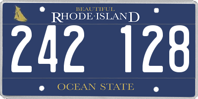 RI license plate 242128