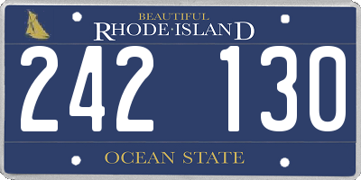 RI license plate 242130
