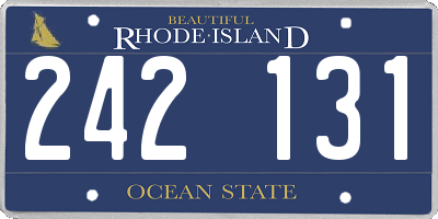 RI license plate 242131