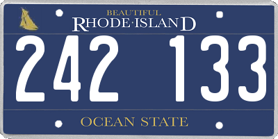 RI license plate 242133