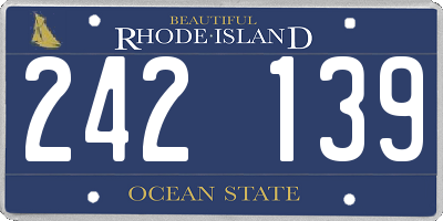 RI license plate 242139