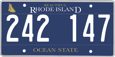 RI license plate 242147