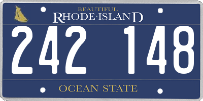 RI license plate 242148