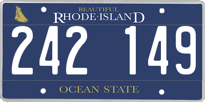 RI license plate 242149