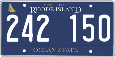 RI license plate 242150