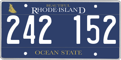 RI license plate 242152