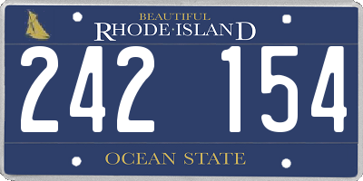 RI license plate 242154