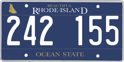 RI license plate 242155