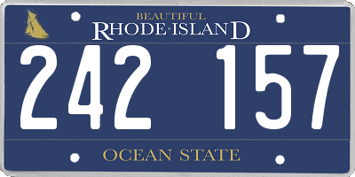RI license plate 242157