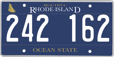RI license plate 242162