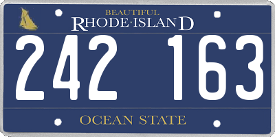 RI license plate 242163