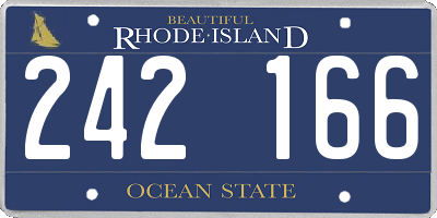 RI license plate 242166