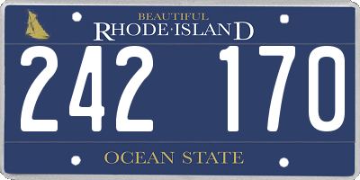 RI license plate 242170