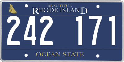 RI license plate 242171