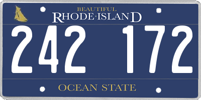 RI license plate 242172